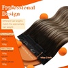 image:imageSunny Hair Wire Hair Extensions Real Human Hair Adjustable Line HairpieceC2 1B418 Natural Black Ombre