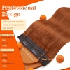 image:imageSunny Hair Wire Hair Extensions Real Human Hair Adjustable Line HairpieceC2 350 Copper Orange