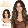 image:imageSunny Hair Wire Hair Extensions Real Human Hair Adjustable Line HairpieceC2 4244 Light Blonde Balayage