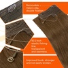 image:imageSunny Hair Wire Hair Extensions Real Human Hair Adjustable Line HairpieceC2 7 Light Chestnut Brown