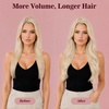 image:imageVe Sunny Genius Human Hair Extensions Clip ins Balayage 14 InchW2 1000 Platinum Blonde