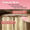 image:imageVe Sunny Genius Human Hair Extensions Clip ins Balayage 14 InchW2 1000 Platinum Blonde