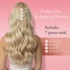 image:imageVe Sunny Genius Human Hair Extensions Clip ins Balayage 14 InchW2 1000 Platinum Blonde