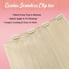 image:imageVe Sunny Genius Human Hair Extensions Clip ins Balayage 14 InchW2 1000 Platinum Blonde