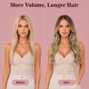 image:imageVe Sunny Genius Human Hair Extensions Clip ins Balayage 14 InchW3A 3822 Olive Brown Ombre Balayage Blonde