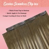 image:imageVe Sunny Genius Human Hair Extensions Clip ins Balayage 14 InchW3A 3822 Olive Brown Ombre Balayage Blonde