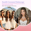 image:imageVe Sunny Genius Human Hair Extensions Clip ins Balayage 14 InchW4A 4274 Medium Brown Balayage
