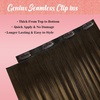 image:imageVe Sunny Genius Human Hair Extensions Clip ins Balayage 14 InchW4A 4274 Medium Brown Balayage