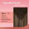 image:imageVe Sunny Genius Human Hair Extensions Clip ins Balayage 14 InchW4A 4274 Medium Brown Balayage