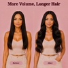 image:imageVe Sunny Genius Human Hair Extensions Clip ins Balayage 14 InchW5 2A Dark Brown