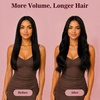 image:imageVe Sunny Genius Human Hair Extensions Clip ins Balayage 14 InchW6 1B Natural Black