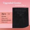 image:imageVe Sunny Genius Human Hair Extensions Clip ins Balayage 14 InchW6 1B Natural Black