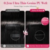 image:imageVe Sunny Genius Human Hair Extensions Clip ins Balayage 14 InchW6 1B Natural Black