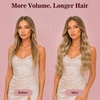 image:imageVe Sunny Genius Human Hair Extensions Clip ins Balayage 14 InchW7 6606 Chestnut Brown Ombre Balayage Platinum Blonde