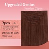 image:imageVe Sunny Genius Human Hair Extensions Clip ins Balayage 14 InchW8 33 Dark Reddish Auburn