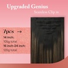 image:imageVe Sunny Genius Human Hair Extensions Clip ins Short BlondeW2 226 Dark Brown Balayage