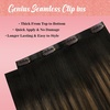 image:imageVe Sunny Genius Human Hair Extensions Clip ins Short BlondeW2 226 Dark Brown Balayage
