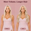 image:imageVe Sunny Genius Human Hair Extensions Clip ins Short BlondeW6 60A Beige Blonde