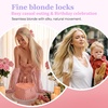 image:imageVe Sunny Genius Human Hair Extensions Clip ins Short BlondeW6 60A Beige Blonde