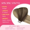 image:imageVe Sunny Hair Tape in Extensions Brown Highlight Blonde 50g 20Pcs Remy1A Tape 41460