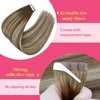 image:imageVe Sunny Hair Tape in Extensions Brown Highlight Blonde 50g 20Pcs Remy1A Tape 6606