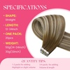 image:imageVe Sunny Hair Tape in Extensions Brown Highlight Blonde 50g 20Pcs Remy1A Tape 6606