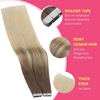 image:imageVe Sunny Hair Tape in Extensions Brown Highlight Blonde 50g 20Pcs Remy1A Tape 860 Balayage
