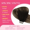 image:imageVe Sunny Hair Tape in Extensions Brown Highlight Blonde 50g 20Pcs Remy1A Tape1B418