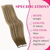 image:imageVe Sunny Hair Tape in Extensions Brown Highlight Blonde 50g 20Pcs Remy1A Tape3822