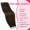 image:imageVe Sunny Hair Tape in Extensions Brown Highlight Blonde 50g 20Pcs Remy1B Tape226