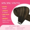 image:imageVe Sunny Hair Tape in Extensions Brown Highlight Blonde 50g 20Pcs Remy1B Tape226