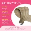 image:imageVe Sunny Hair Tape in Extensions Brown Highlight Blonde 50g 20Pcs Remy1C TapeSun