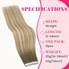 image:imageVe Sunny Hair Tape in Extensions Brown Highlight Blonde 50g 20Pcs Remy1C TapeSun