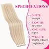 image:imageVe Sunny Hair Tape in Extensions Brown Highlight Blonde 50g 20Pcs Remy1D Tape18613