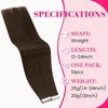 image:imageVe Sunny Hair Tape in Extensions Brown Highlight Blonde 50g 20Pcs Remy1D Tape4