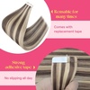 image:imageVe Sunny Hair Tape in Extensions Brown Highlight Blonde 50g 20Pcs Remy1D Tape8AP60