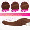 image:imageVe Sunny Human Hair Clip in Extensions Auburn Natural Straight 16 InchA1 33 Dark Reddish Auburn