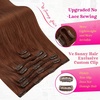image:imageVe Sunny Human Hair Clip in Extensions Auburn Natural Straight 16 InchA1 33 Dark Reddish Auburn