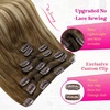 image:imageVe Sunny Seamless Clip ins Human Hair Platinum Blonde Straight 18 InchV1A 6606 Sunset Grove Chestnut Mix Platinum