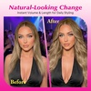 image:imageVe Sunny Seamless Clip ins Human Hair Platinum Blonde Straight 18 InchV1A 6606 Sunset Grove Chestnut Mix Platinum