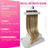 image:imageVe Sunny Seamless Clip ins Human Hair Platinum Blonde Straight 18 InchV1A 6606 Sunset Grove Chestnut Mix Platinum