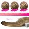 image:imageVe Sunny Seamless Clip ins Human Hair Platinum Blonde Straight 18 InchV1A 6606 Sunset Grove Chestnut Mix Platinum