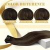 image:imageVe Sunny Seamless Clip ins Human Hair Platinum Blonde Straight 18 InchV1B 226 Warm Hearth Brown Balayage
