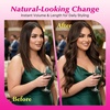 image:imageVe Sunny Seamless Clip ins Human Hair Platinum Blonde Straight 18 InchV1B 226 Warm Hearth Brown Balayage