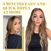 image:imageVe Sunny Seamless Clip ins Human Hair Platinum Blonde Straight 18 InchV1B 226 Warm Hearth Brown Balayage