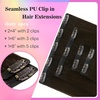 image:imageVe Sunny Seamless Clip ins Human Hair Platinum Blonde Straight 18 InchV2B 4 Medium Dark Brown