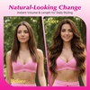 image:imageVe Sunny Seamless Clip ins Human Hair Platinum Blonde Straight 18 InchV2B 4 Medium Dark Brown