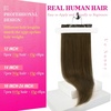 image:imageVe Sunny Seamless Clip ins Human Hair Platinum Blonde Straight 18 InchV2C 3A Natural Light Brown