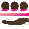 image:imageVe Sunny Seamless Clip ins Human Hair Platinum Blonde Straight 18 InchV2C 3A Natural Light Brown