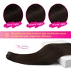 image:imageVe Sunny Seamless Clip ins Human Hair Platinum Blonde Straight 18 InchV2D 2 Natural Dark Brown